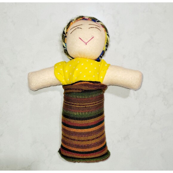 Authentic Mexican Doll 12in Tall Hand-Made Hecho En Morelos Mexico Traditional - Picture 1 of 6